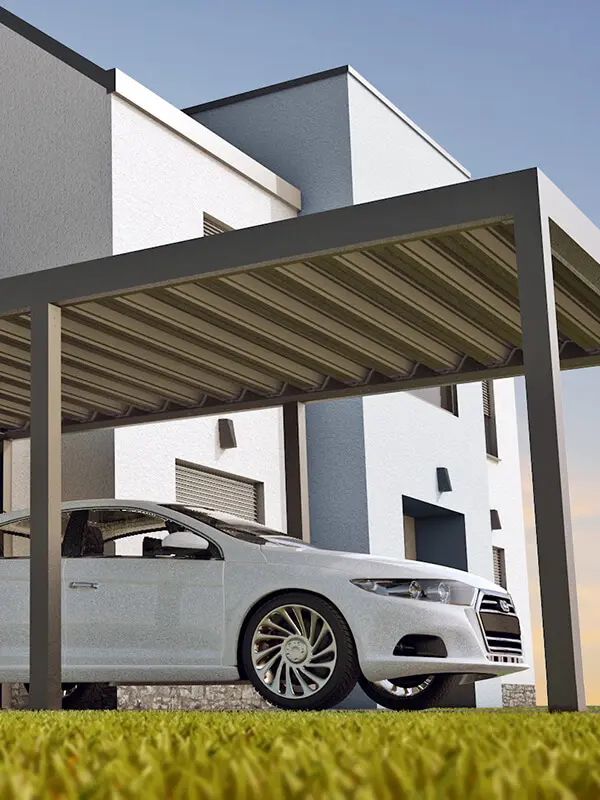 Le carport en aluminium ou en acier protège votre véhicule des intempéries Le carport en aluminium ou en acier protège votre véhicule des intempéries